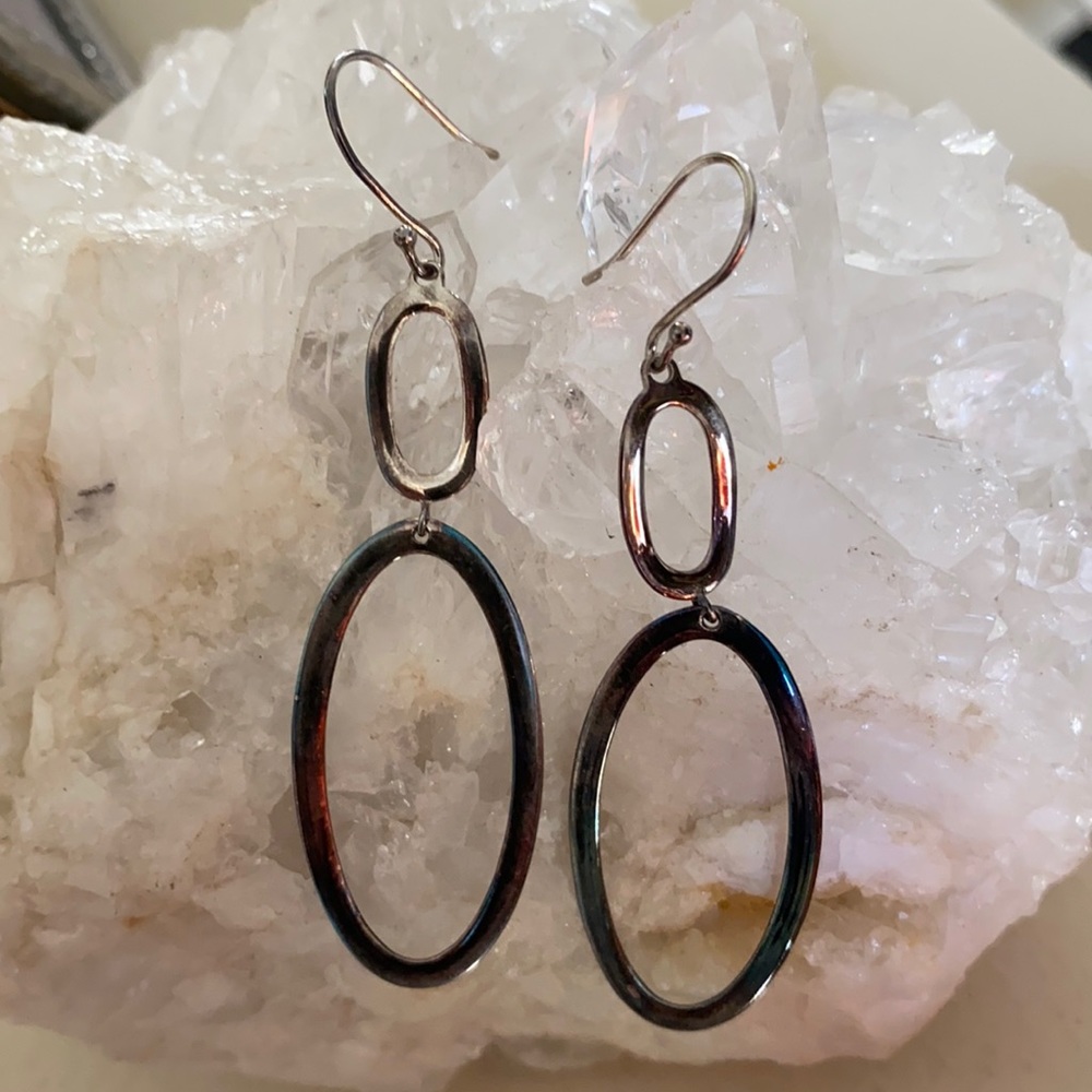Ippolita Sterling long snowman style earrings